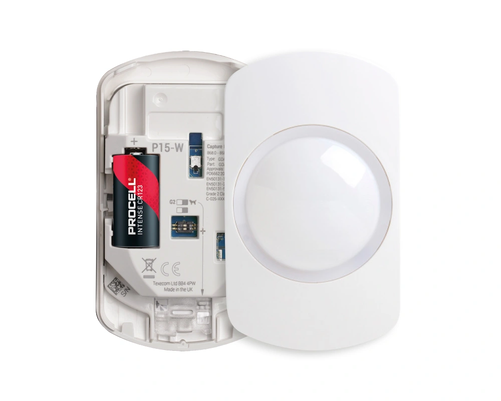  Wireless Ricochet Capture P15 Dual Element Motion Sensor White